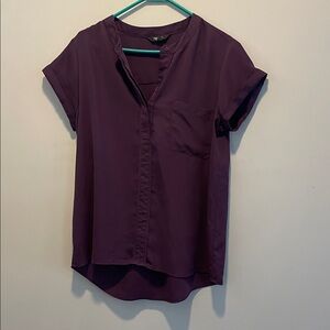 Simply Vera Women's Purple Short Sleeve Blouse